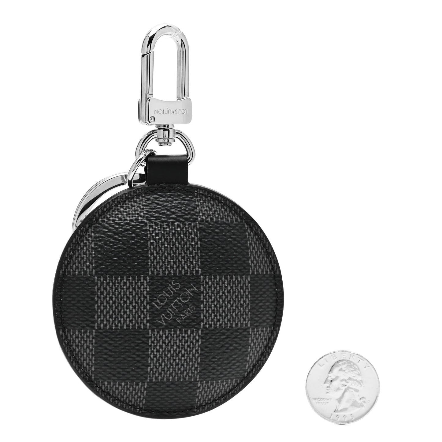 Damier Graphite Portocre Padded Window Rose Bag Charm Key Ring