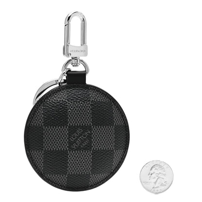 Louis Vuitton Damier Graphite Portocre Padded Window Rose Bag Charm Key Ring 2 of 6