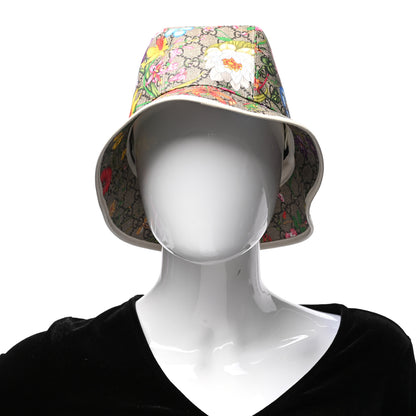 Gucci GG Supreme Monogram Flora Fedora Hat M White 2 of 7