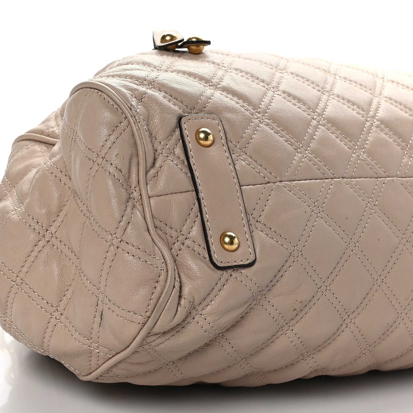 Calfskin Quilted Stam Beige