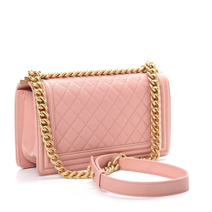 Chanel Caviar Quilted Medium Boy Flap Pink 2 of 9