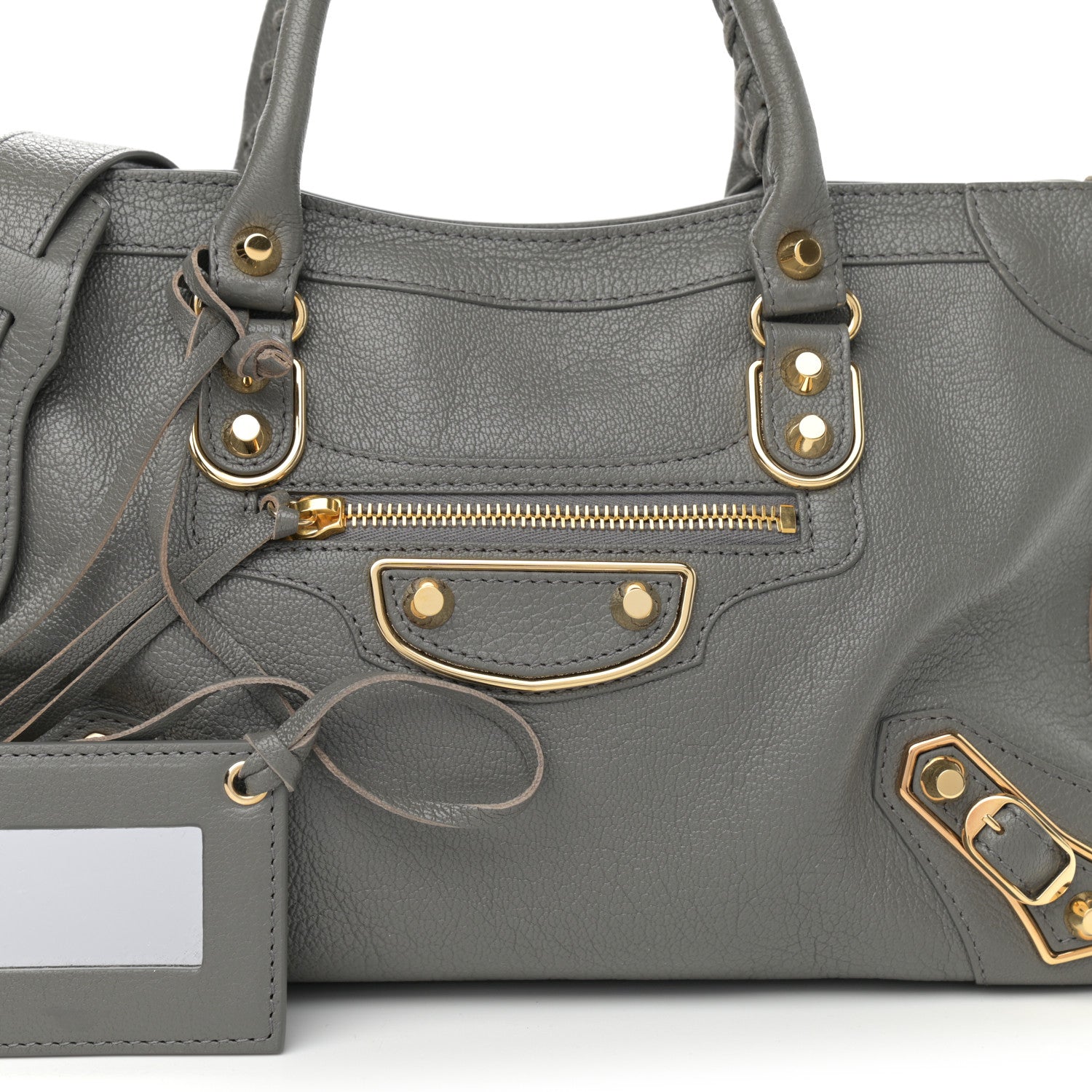 Balenciaga Chevre Gold Metallic Edge Hardware S City Gris Acier 7 of 9