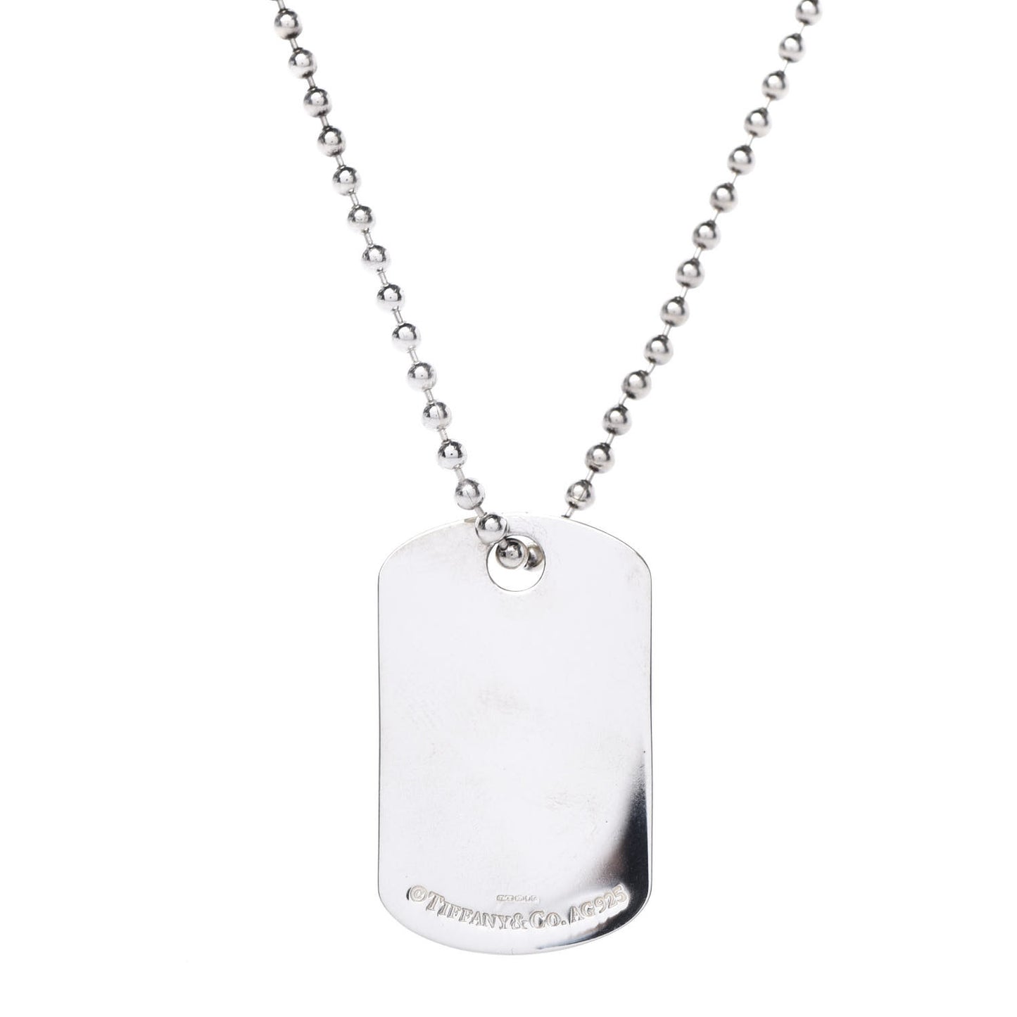 Sterling Silver 1837 Dog Tag Pendant Necklace
