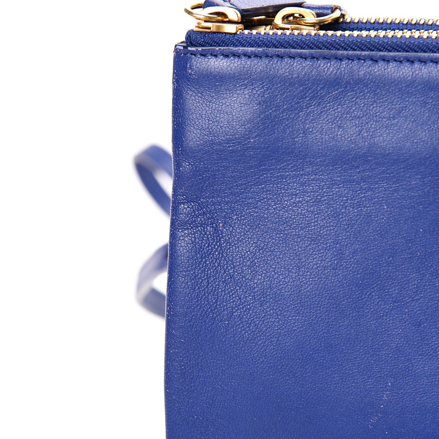 Lambskin Large Trio Crossbody Bag Indigo