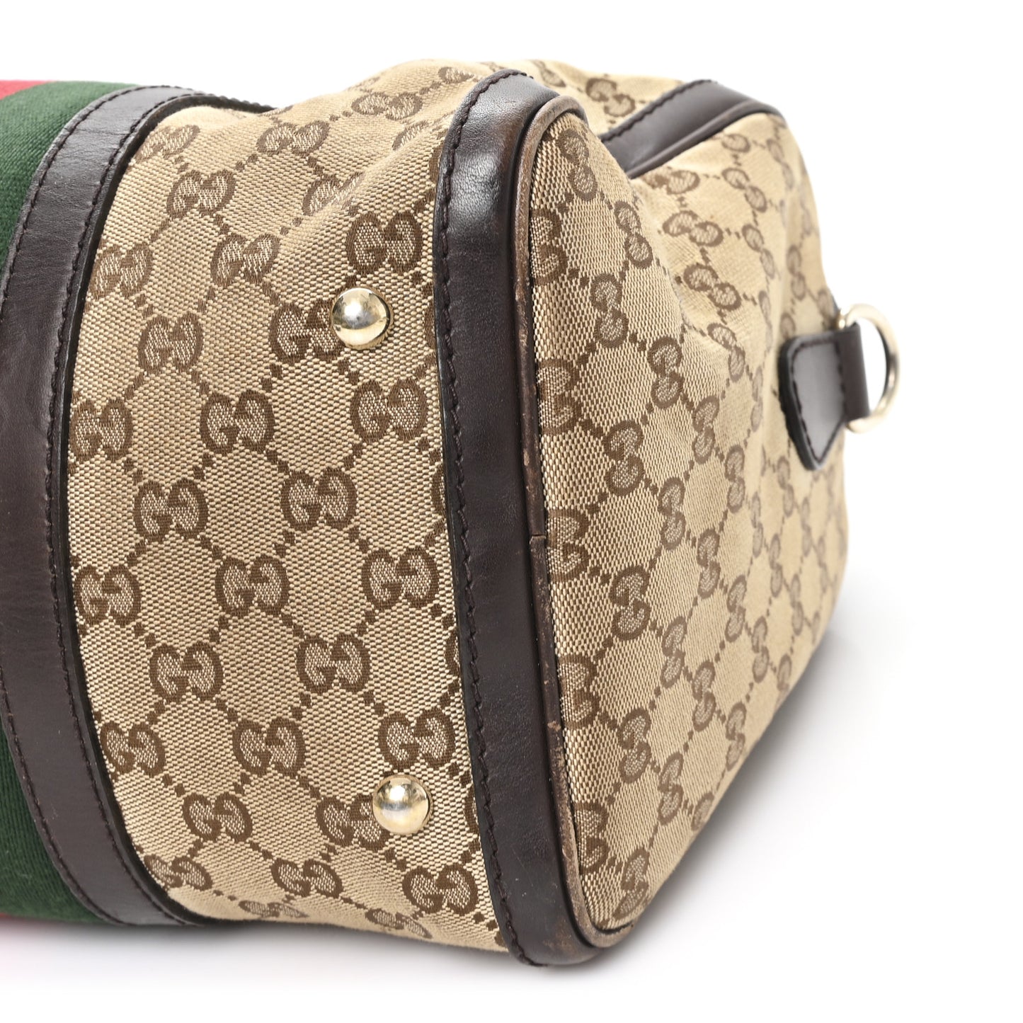 Monogram Vintage Web Medium Boston Dark Brown