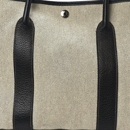 Hermes Toile Buffle Skipper Garden Party 36 MM Tote Black 7 of 9