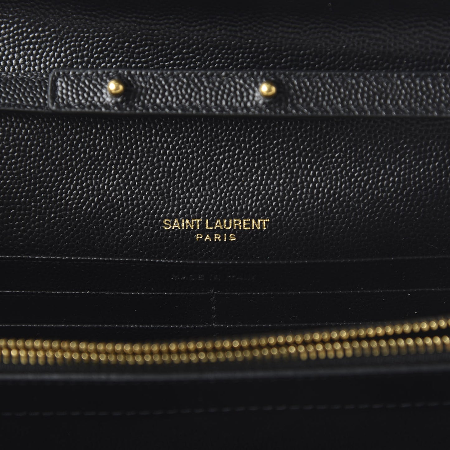 Grain De Poudre Matelasse Chevron Monogram Chain Wallet Black