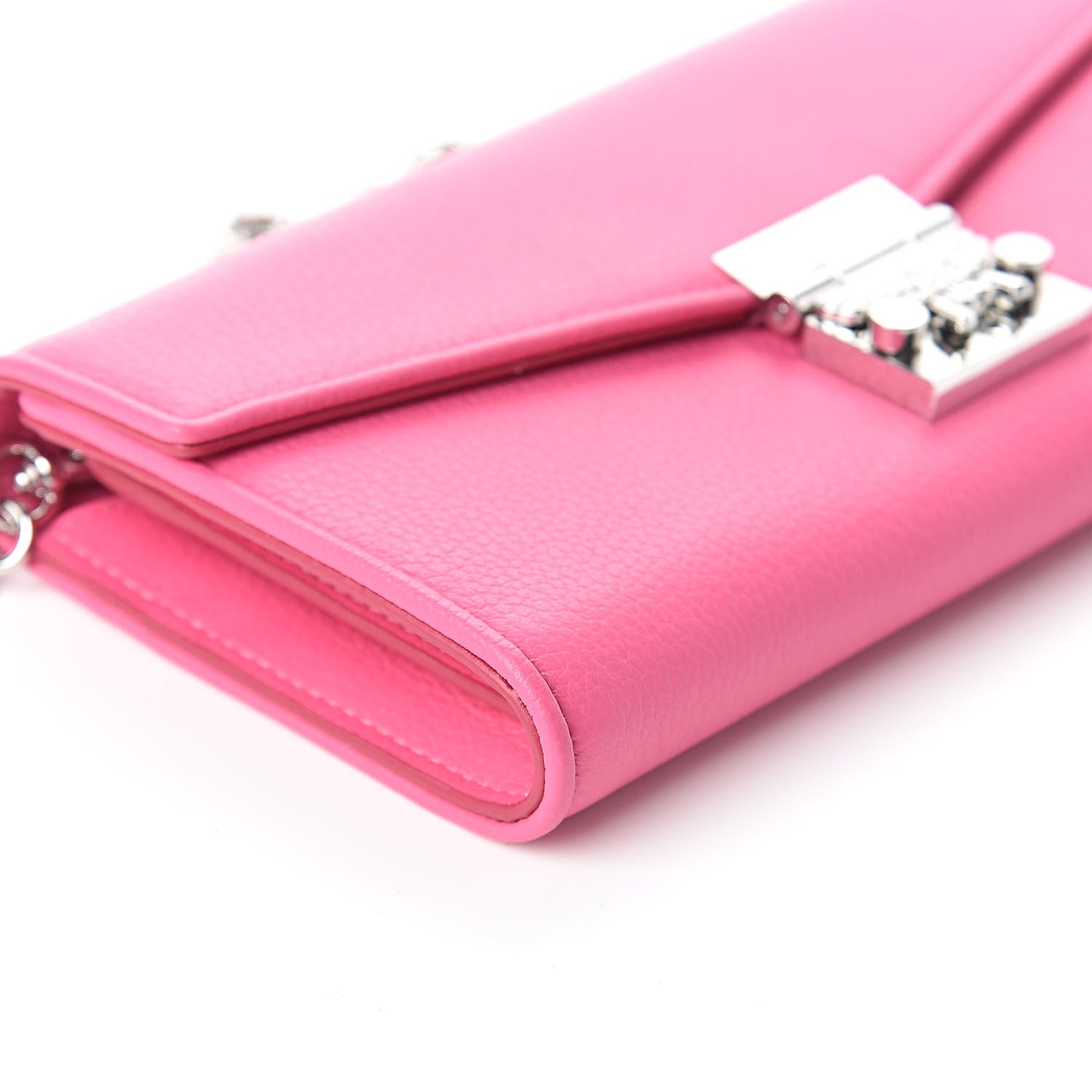 MCM Calfskin Large Patricia Wallet On Chain Pink 8 of 9