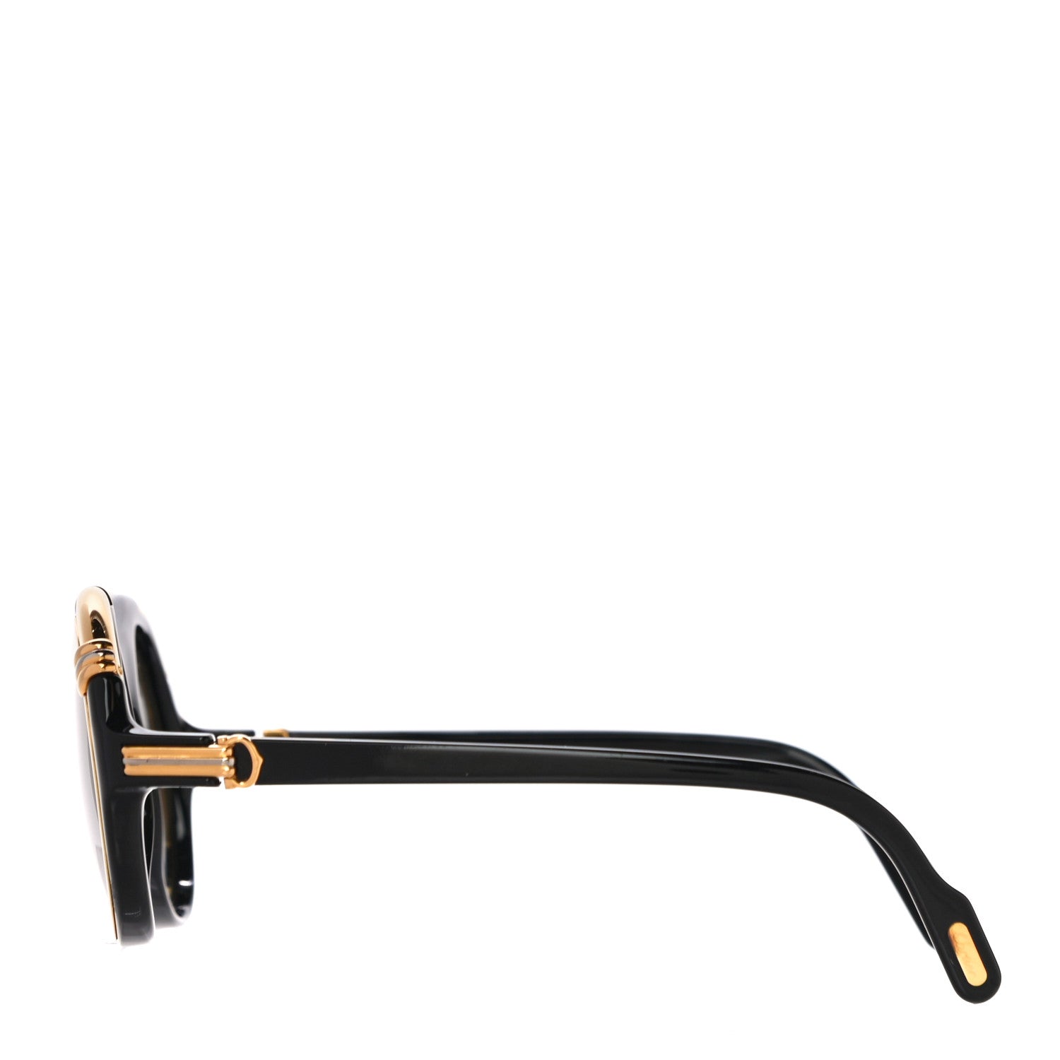 Cartier Vintage Diabolo Sunglasses 130 Black Gold 2 of 10