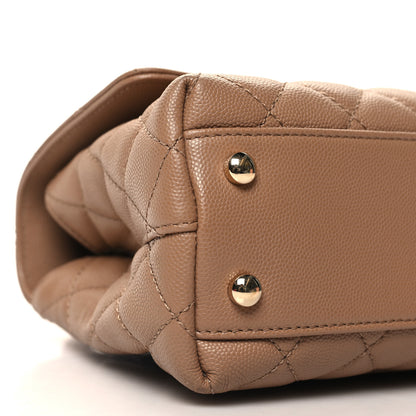 Chanel Caviar Quilted Mini Coco Handle Flap Brown 9 of 10