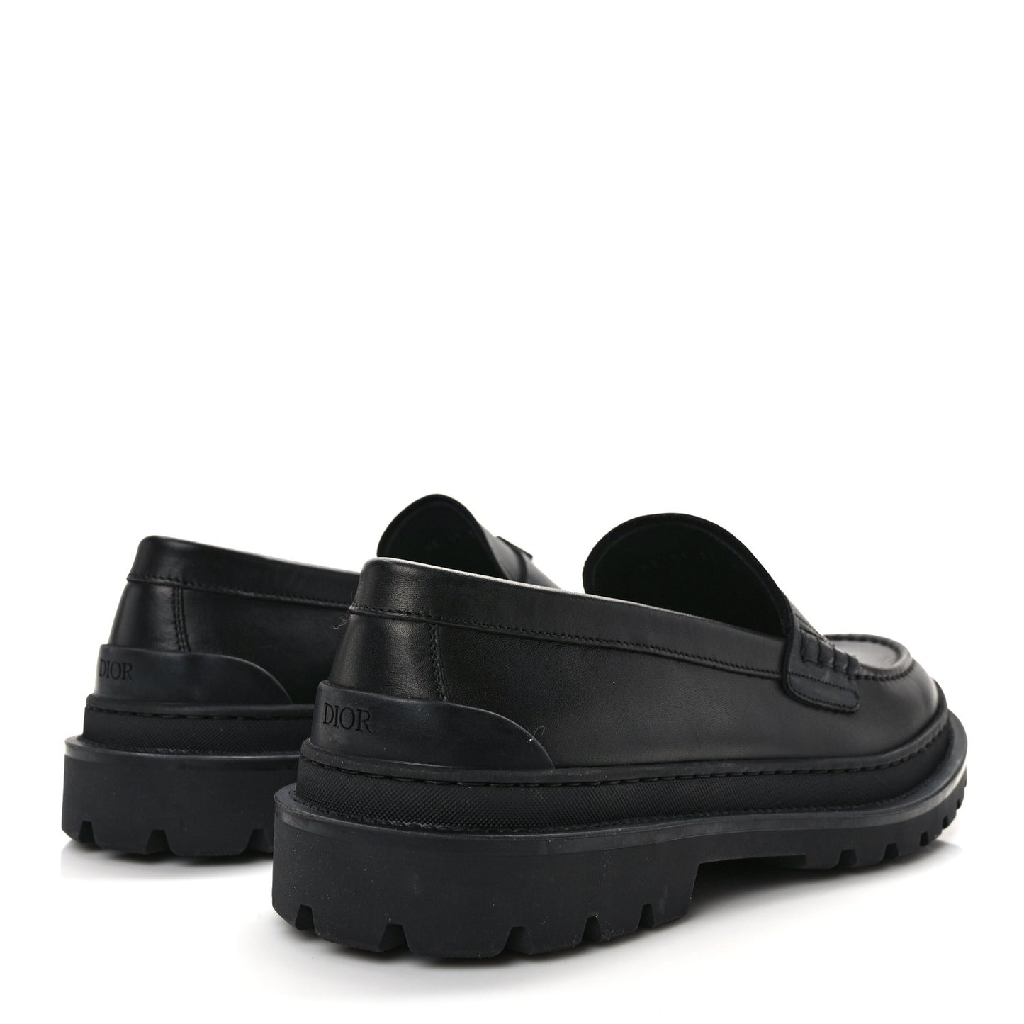 Calfskin CD Loafers 43 Black