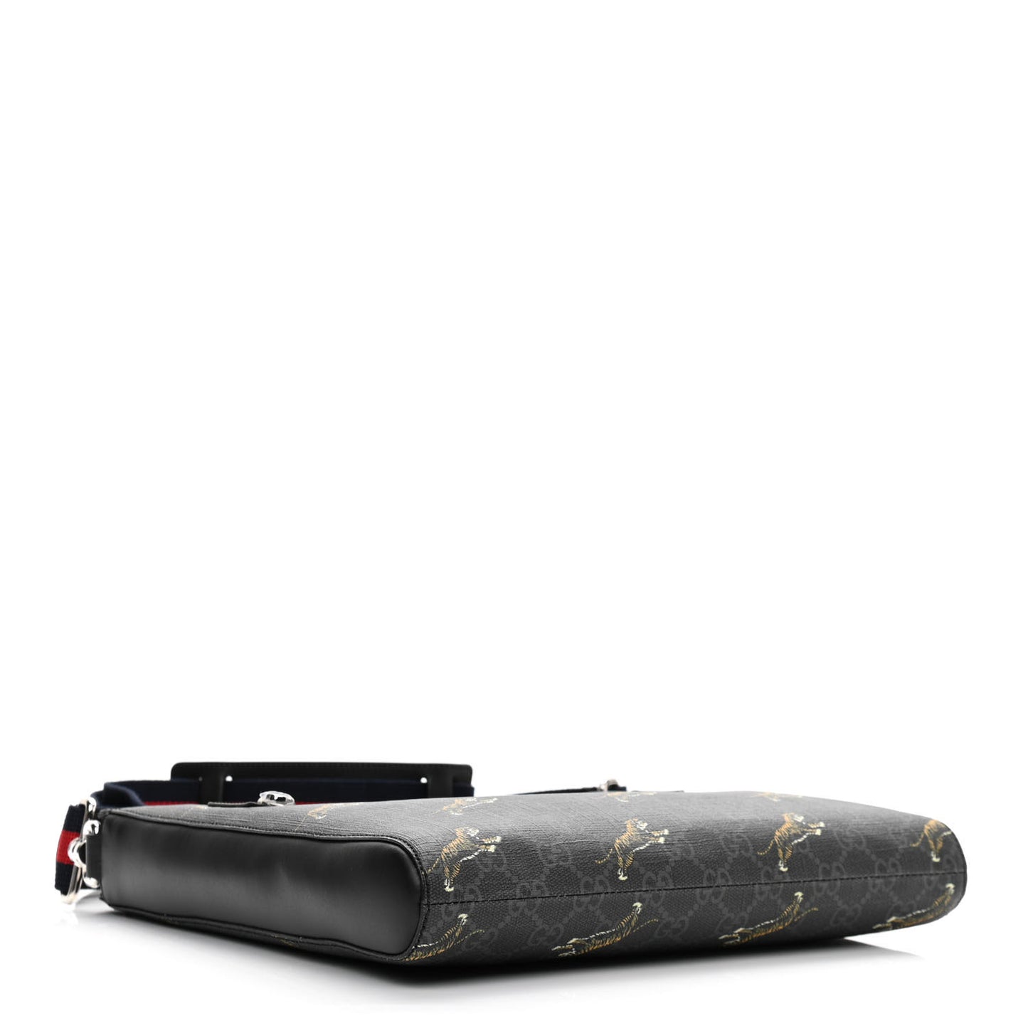 GG Supreme Monogram Tigers Web Messenger Bag Black Multicolor