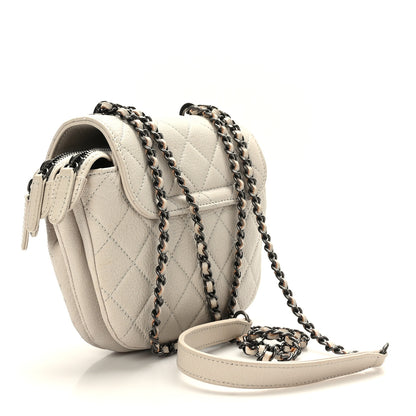 Chanel Goatskin Quilted CC Waiter Crossbody White 3 of 10