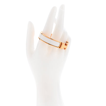 Hermes Enamel Narrow Clic Clac H Bracelet PM White 2 of 6