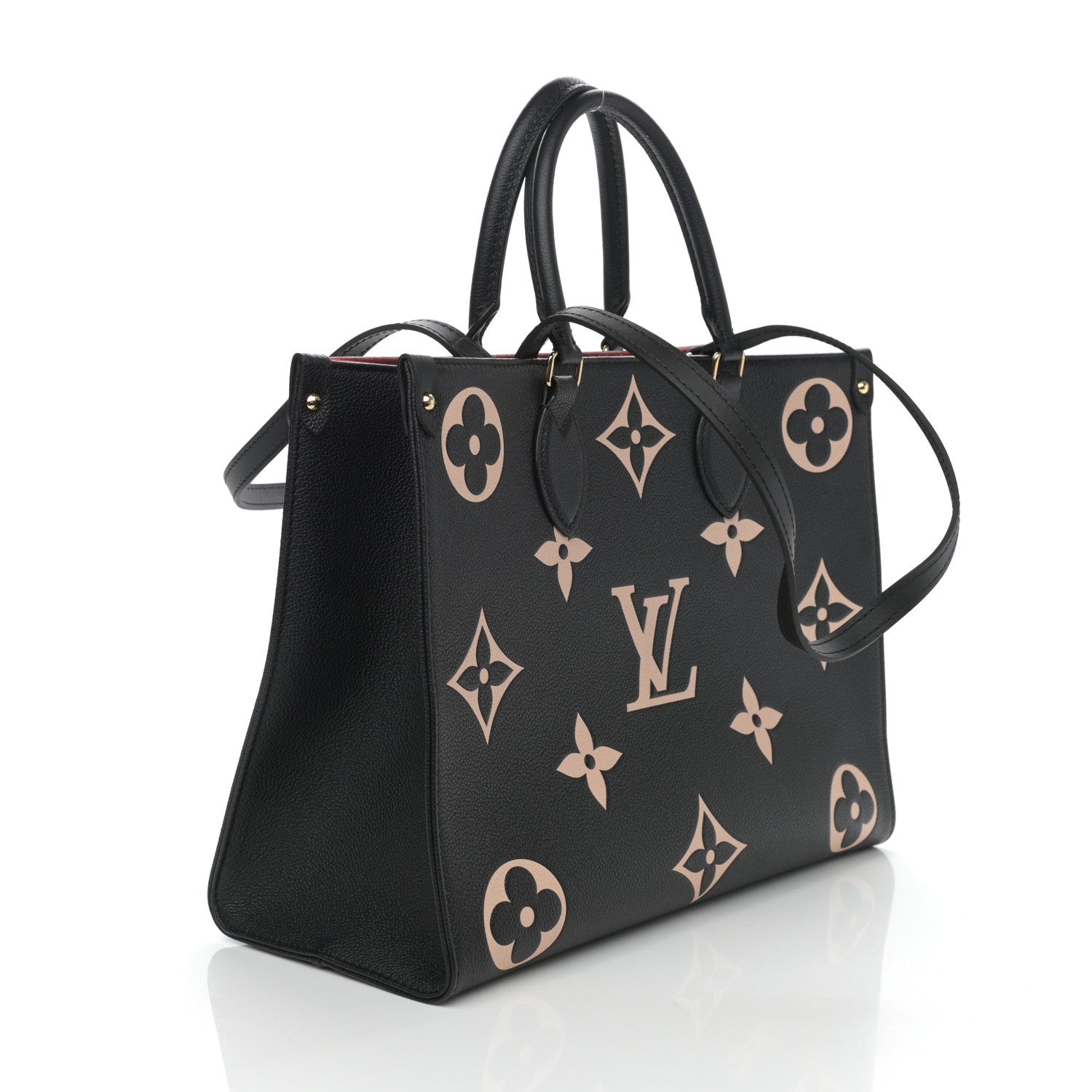 Louis Vuitton Empreinte Monogram Giant Onthego MM Black Beige 4 of 8