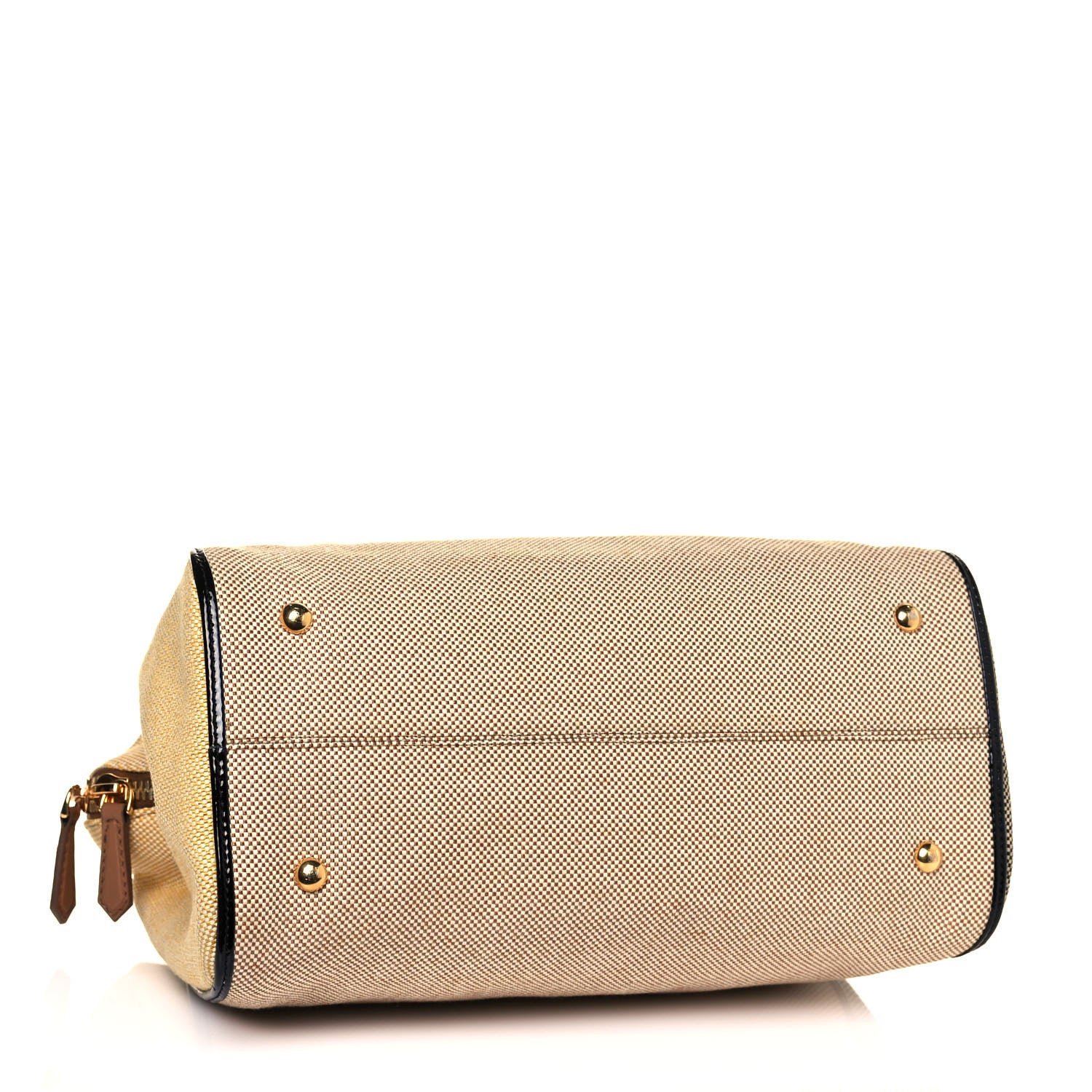 Fendi Canvas Colorblock Chameleon Tote Natural 3 of 14