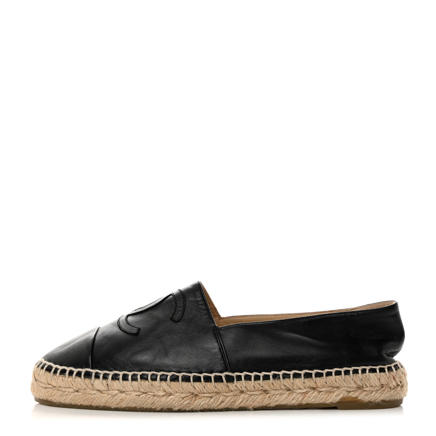 Lambskin CC Espadrilles 39 Black