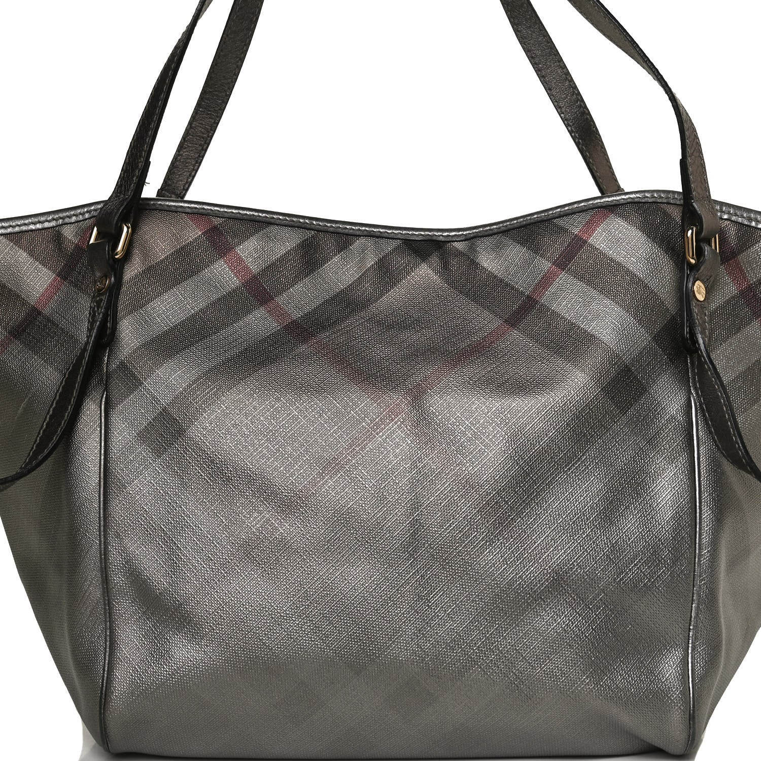 Burberry Smoked Nova Check Tote Anthracite 9 of 11