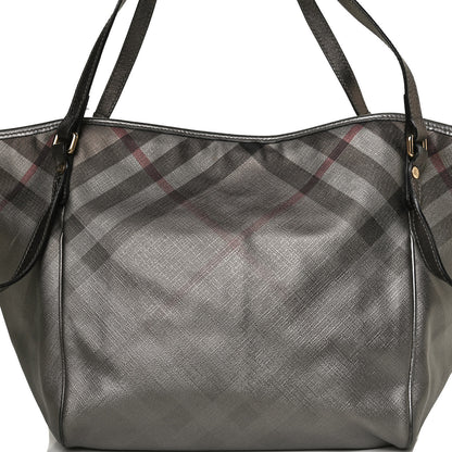 Burberry Smoked Nova Check Tote Anthracite 9 of 11