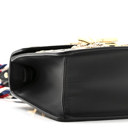 Gucci Calfskin Animal Studs Mini Sylvie Top Handle Bag Black 9 of 10
