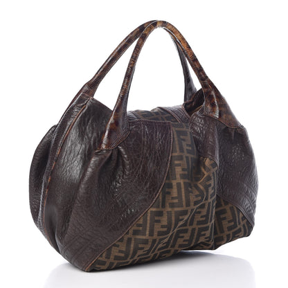 Fendi Zucca Nappa Nuvolata Vitello Tortuga Spy Tobacco Moro 4 of 20