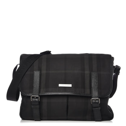 Burberry Smoked Check Medium Elgin Messenger Bag Black 1 of 17