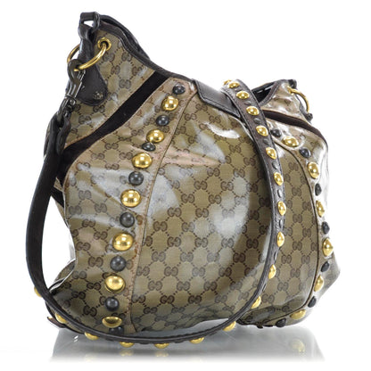 Gucci Crystal Monogram Fringe Babouska Hobo 3 of 9