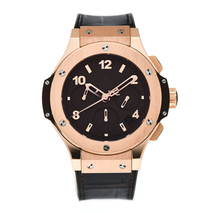 Hublot 18K Rose Gold Alligator 41mm Big Bang Automatic Watch Brown 341.PC.5490.LR 1 of 4