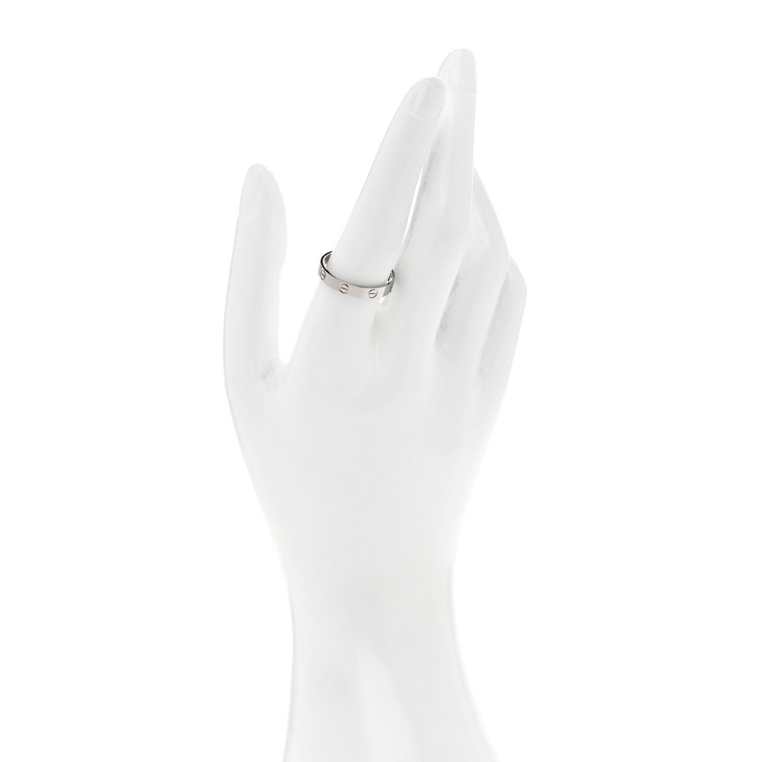 Cartier 18K White Gold 3.5mm LOVE Wedding Band Ring 59 8.75 2 of 4