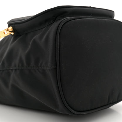 Prada Saffiano Tessuto Nylon Mini Bucket Crossbody Bag Black 9 of 11