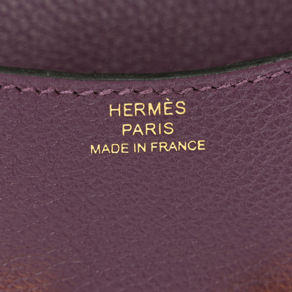Hermes Evercolor Bi-Color Constance Slim Wallet Cassis Bleu Royale 7 of 9