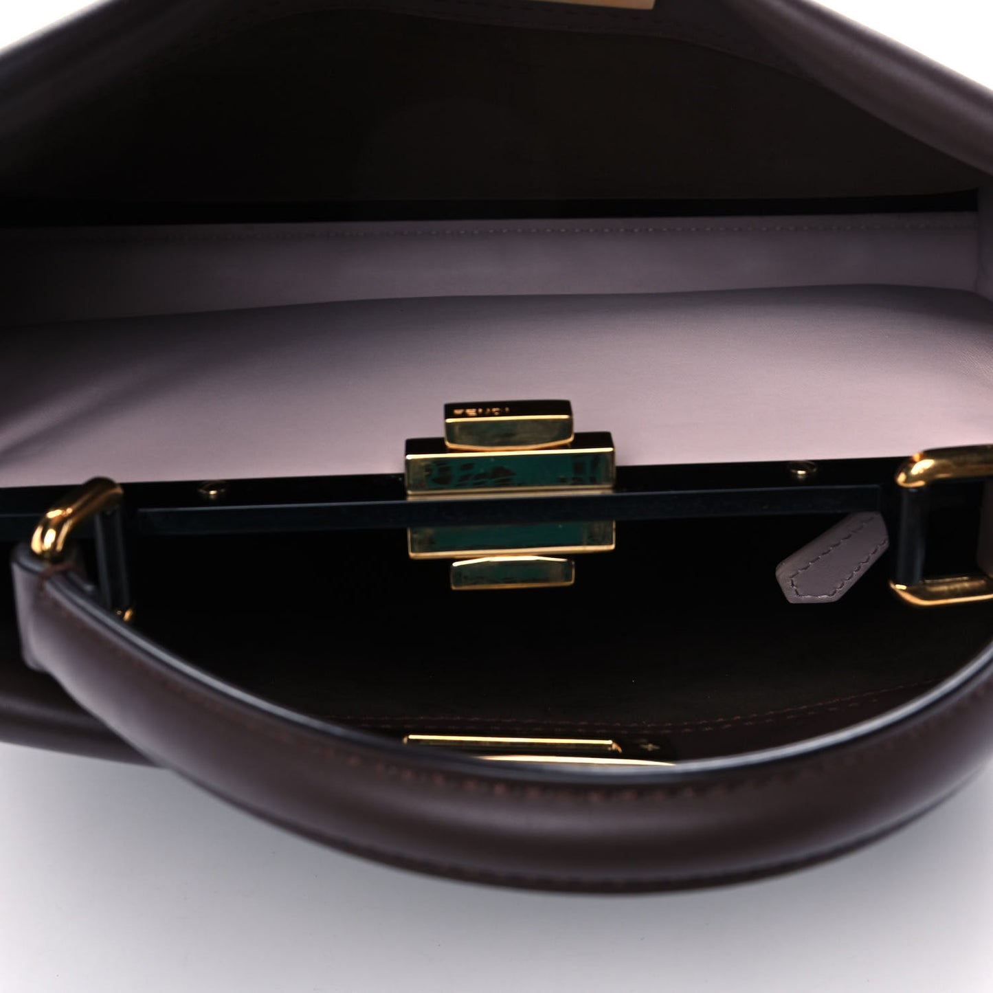 Vitello Seta Shiny Nappa Medium Peekaboo Iconic Satchel Moresco Rosa Doll