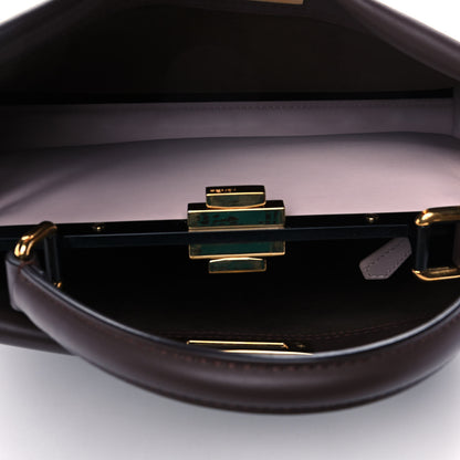 Fendi Vitello Seta Shiny Nappa Medium Peekaboo Iconic Satchel Moresco Rosa Doll 5 of 12