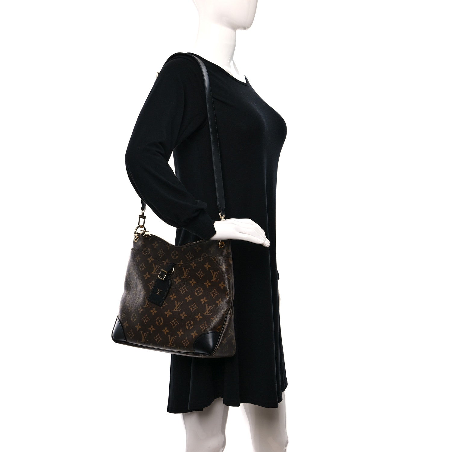 Louis Vuitton Monogram Odeon MM Black 2 of 9