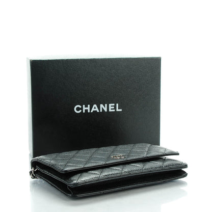 Chanel Caviar Quilted Wallet On Chain WOC Black 4 of 8