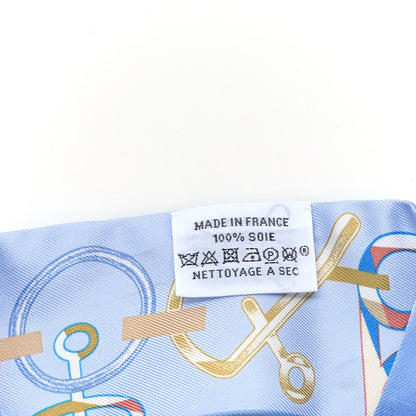 Hermes Silk Do Re Boucles Twilly Bleu Ciel Blue Cob 3 of 4