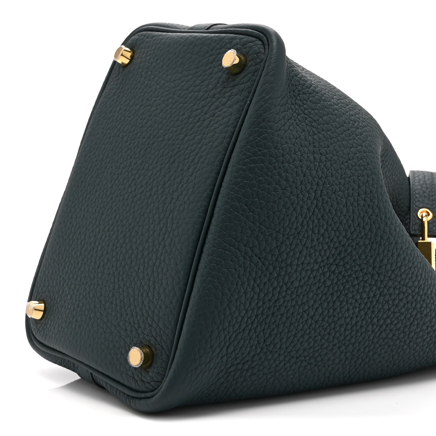 Hermes Taurillon Clemence Picotin Lock 18 PM Vert Cypress 10 of 11