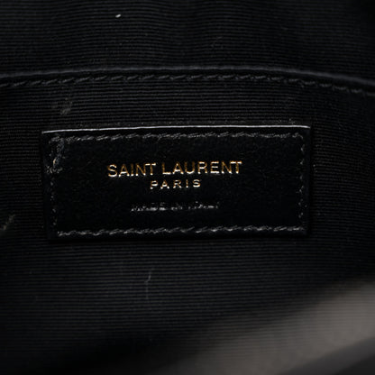 Saint Laurent Calfskin Matelasse Monogram Lou Camera Bag Black 6 of 9
