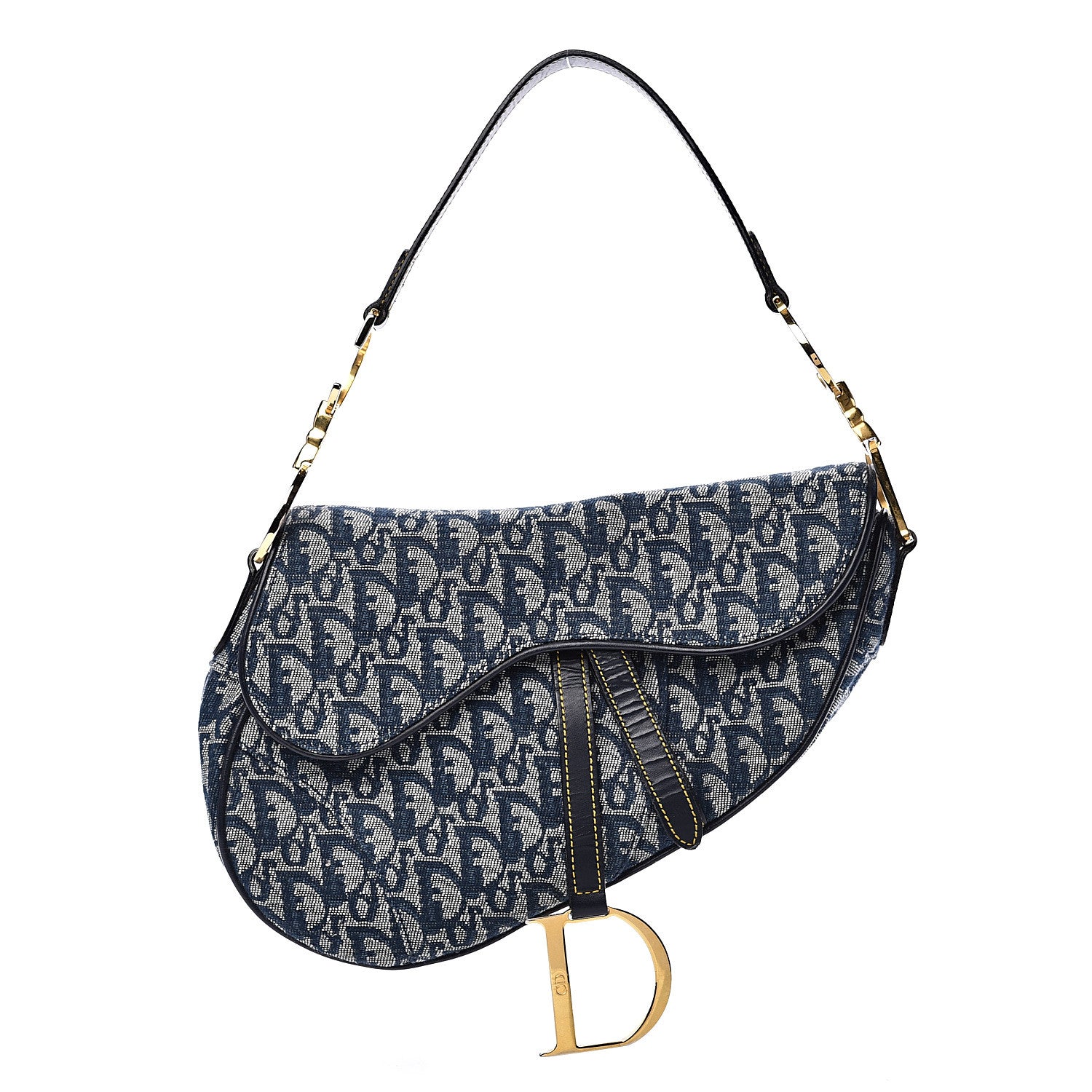 Christian Dior Monogram Saddle Bag Blue 1 of 12