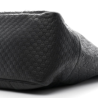 Gucci Guccissima Medium Bree Zippered Tote Black 10 of 10