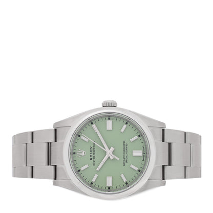 Rolex Stainless Steel 36mm Oyster Perpetual Watch Pistachio 126000 2 of 5