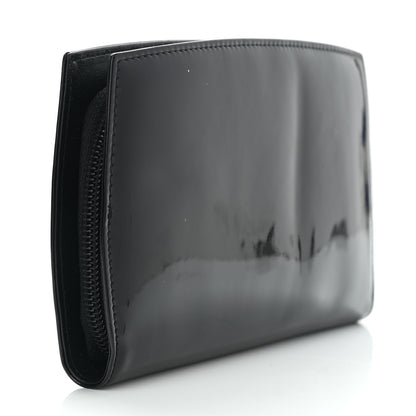 Chanel Patent CC Trousse Maquil Yen Wallet Black 3 of 10