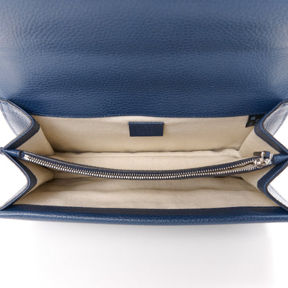 Gucci Pebbled Calfskin Small Dionysus Shoulder Bag Blue Agata 5 of 12