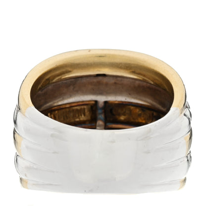 David Yurman Sterling Silver 18K Yellow Gold 18mm Five-Row Cable Ring 53 6.5 3 of 5
