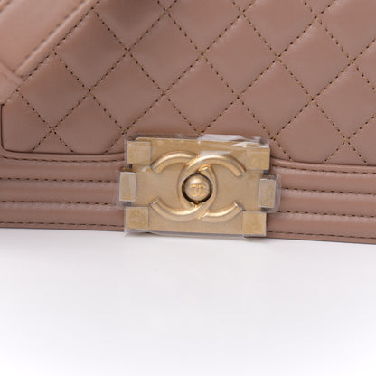 Chanel Lambskin Quilted Small Boy Flap Beige 10 of 11