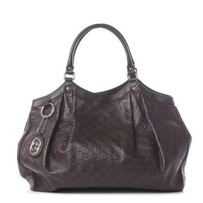 Gucci Guccissima Signature Large Sukey Tote Chocolate 1 of 9