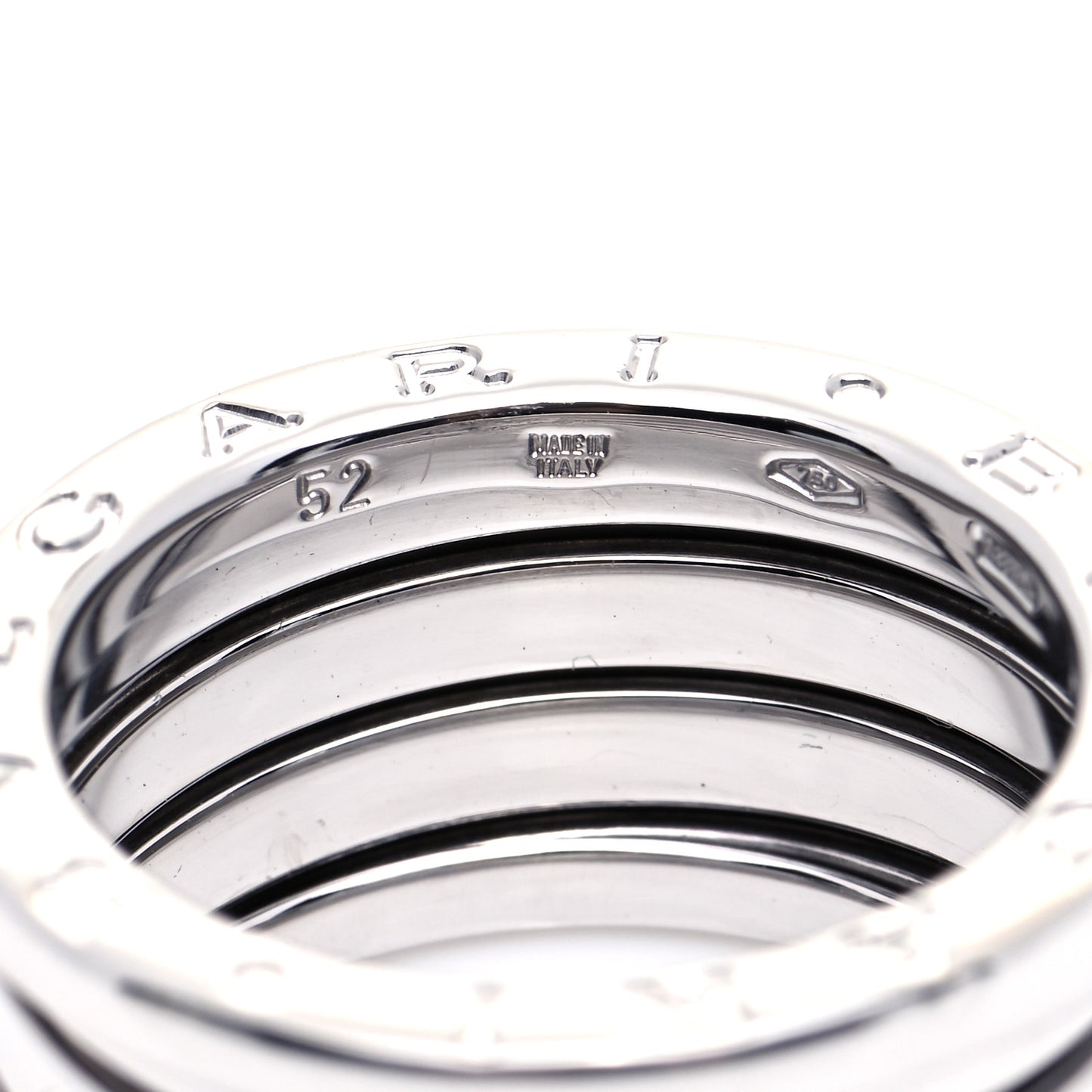 18K White Gold B.Zero1 Four-Band Ring 52 6