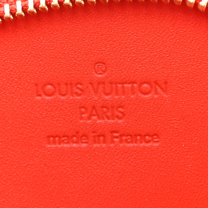 Louis Vuitton Vernis Roses Chapeau Coin Purse Orange Sunset 6 of 7