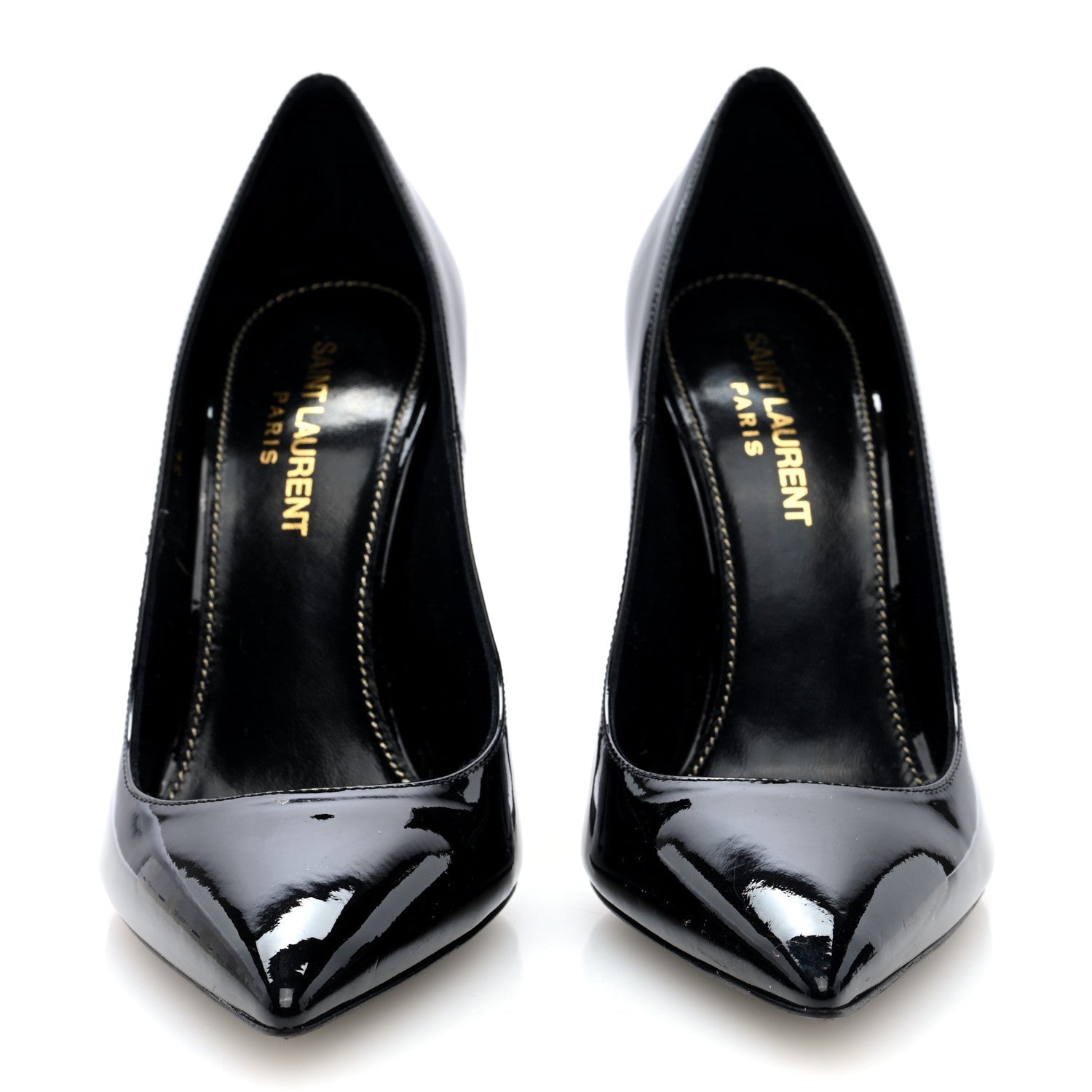 Saint Laurent Patent Calfskin Opyum 110 Pumps 36.5 Black 2 of 7