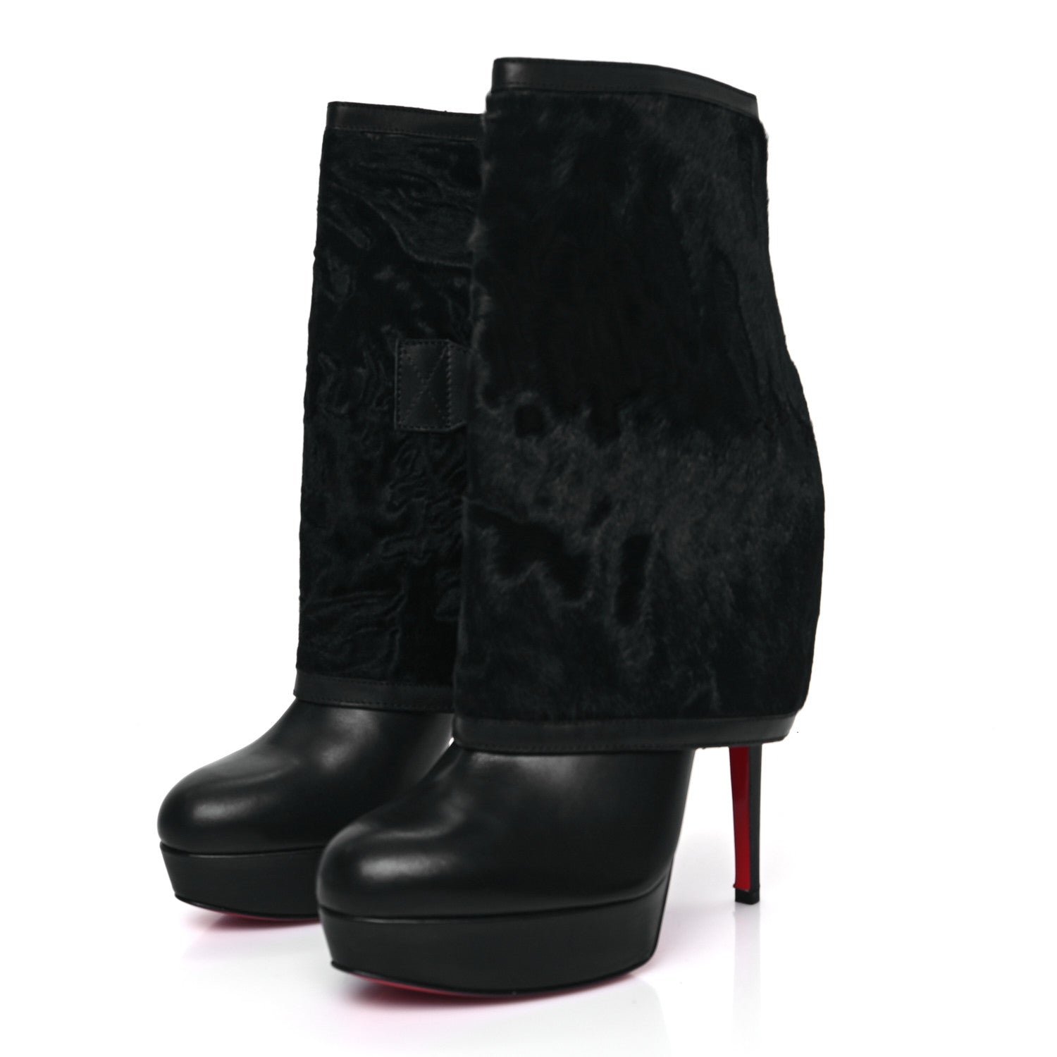 Christian Louboutin Calfskin Karkoul Armony 140 Ankle Boots 39 Black 4 of 9